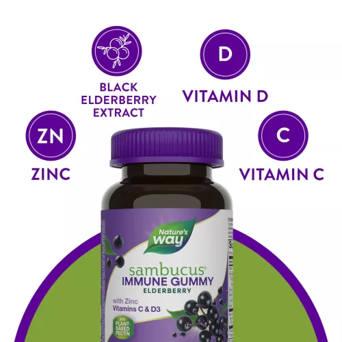 Nature's Way Sambucus Gummies 60 Gumicukor