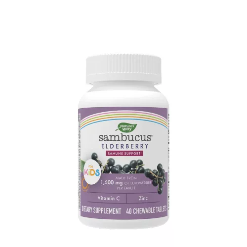 Nature's Way Sambucus Kids Immune Chewable 40 Rágótabletta