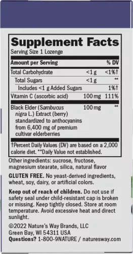 Nature's Way Sambucus Original Lozenges - Bodza Szopogató Tabletta 30 Szopogató Tabletta