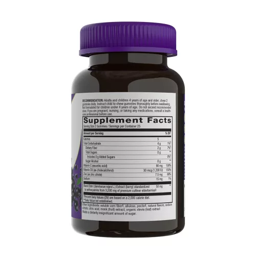 Nature's Way Sambucus Zero Sugar Immune Gummy 50 Gumicukor