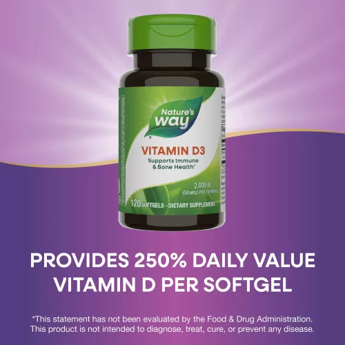 Nature's Way Vitamin D3 120 Lágykapszula