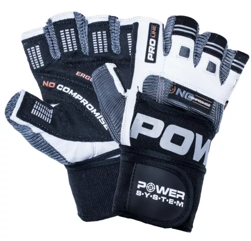 Power System Gloves No Compromise - Edzőkesztyű Fehér/Szürke