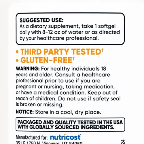 Nutricost Biotin with Coconut Oil 10.000 mcg 150 Lágykapszula