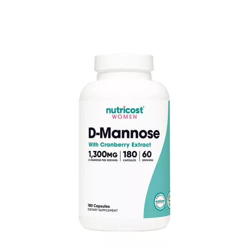 Nutricost D-Mannose with Cranberry Extract for Women 1300 mg 180 Kapszula