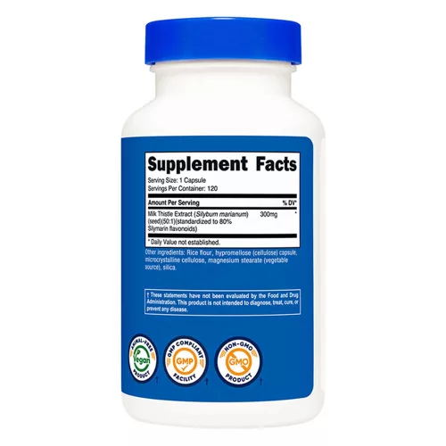 Nutricost Milk Thistle 300 mg - Máriatövis 120 Kapszula