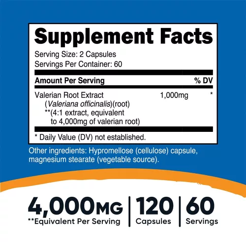 Nutricost Valerian Root 4.000 mg 120 Kapszula
