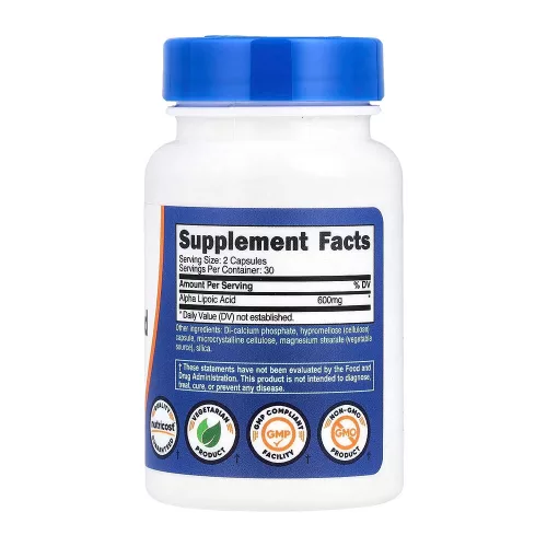 Nutricost Alpha Lipoic Acid 600 mg 60 Kapszula