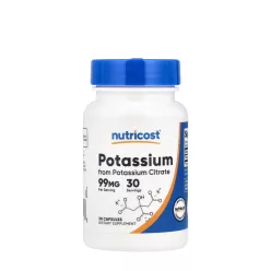   Nutricost Potassium Citrate 99 mg - Kálium-Citrát 30 Kapszula
