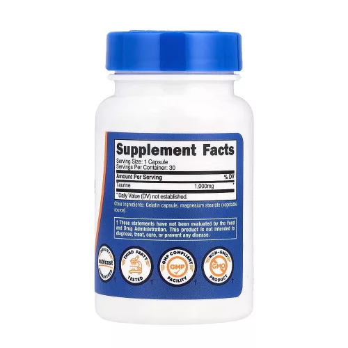 Nutricost Taurine 1000 mg 30 Kapszula