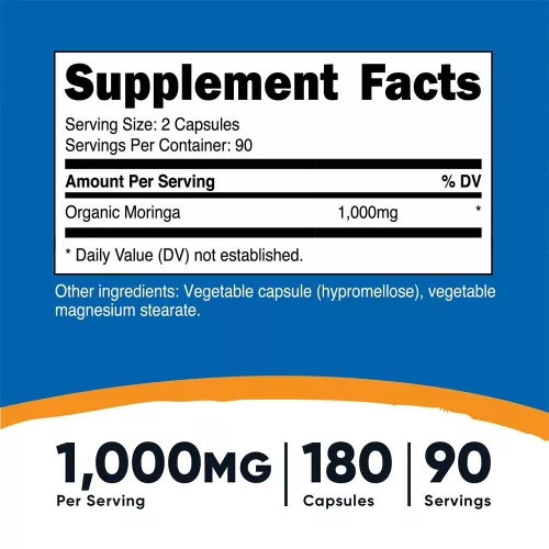 Nutricost Moringa Capsules 180 Kapszula