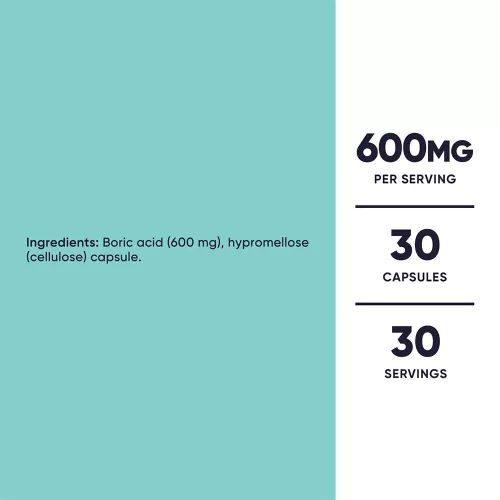 Nutricost Boric Acid Capsules - Bórsav Hüvelykúp 30 Kapszula