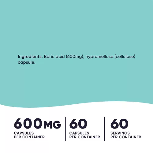 Nutricost Boric Acid Capsules - Bórsav Hüvelykúp 60 Kapszula