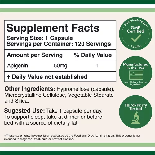 Double Wood Supplements Apigenin 120 Kapszula