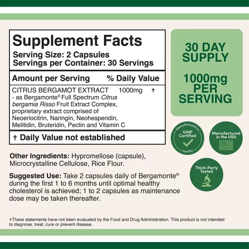 Double Wood Supplements Citrus Bergamot Extract 60 Kapszula