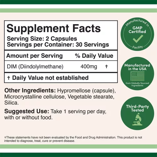 Double Wood Supplements DIM 400 mg 60 Kapszula