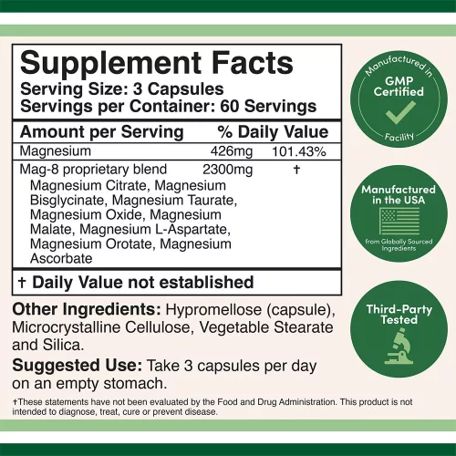 Double Wood Supplements Magnesium Complex 180 Kapszula