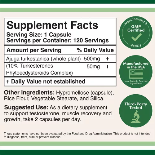 Double Wood Supplements Turkesterone 10% 120 Kapszula