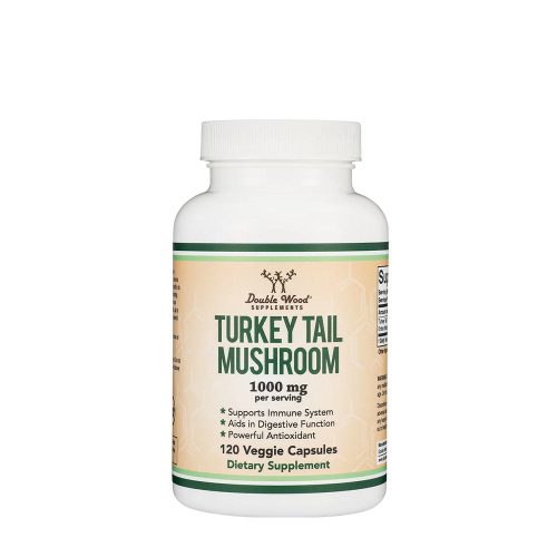 Double Wood Supplements Turkey Tail Mushroom - Lepketapló Gomba 120 Kapszula