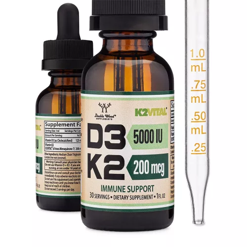 Double Wood Supplements Vitamin D3 + K2 Liquid 30 ml