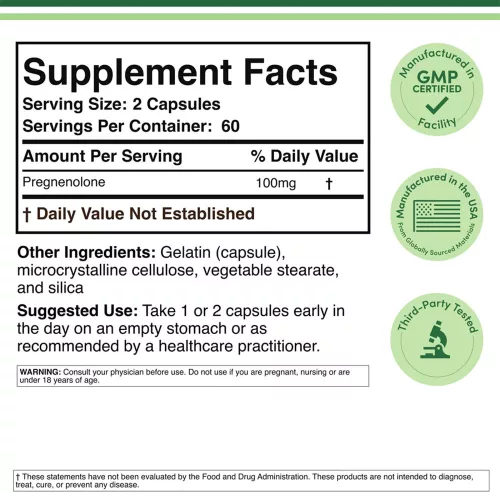 Double Wood Supplements Pregnenolone 120 Kapszula