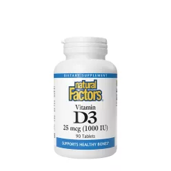 Natural Factors Vitamin D3 25 mcg (1,000 IU) 90 Tabletta
