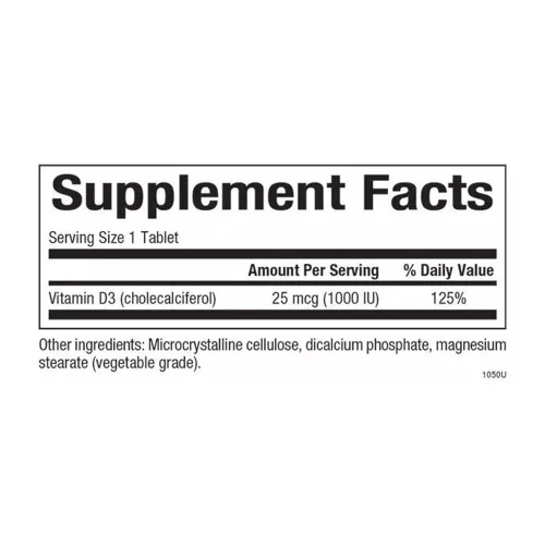 Natural Factors Vitamin D3 25 mcg (1,000 IU) 90 Tabletta
