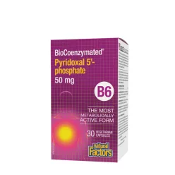   Natural Factors BioKoenzimált piridoxal 5'-foszfát B6 50 mg 30 Veggie Kapszula