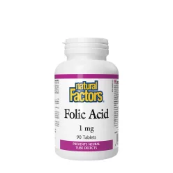 Natural Factors Folic Acid 1 mg - Folsav 90 Tabletta