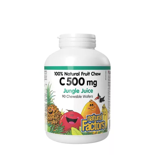 Natural Factors Vitamin C 500 mg 100% Natural Fruit Chew 90 Rágótabletta