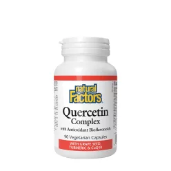   Natural Factors Quercetin komplex szőlőmaggal, kurkumával és COQ10-zel 90 Kapszula