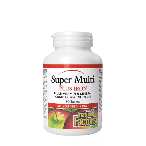 Natural Factors Super Multi Plus Iron 90 Tabletta