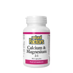   Natural Factors Calcium & Magnesium 2:1 Plus Vitamin D3 90 Kapszula