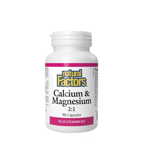 Natural Factors Calcium & Magnesium 2:1 Plus Vitamin D3 90 Kapszula