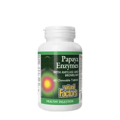   Natural Factors Papaya Enzymes with Amylase and Bromelain 60 Tabletta