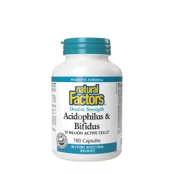   Natural Factors Acidophilus & Bifidus Double Strength 180 Kapszula