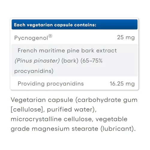 Natural Factors Pycnogenol 25 mg Pine Bark Extract 60 Kapszula