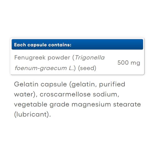 Natural Factors Fenugreek Seed 500 mg, HerbalFactors 90 Kapszula