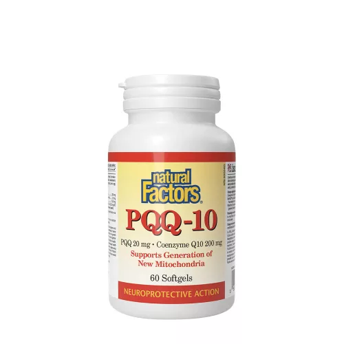 Natural Factors PQQ-10 20 mg - Q10 koenzim 200 mg 60 Lágykapszula