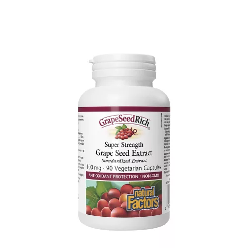Natural Factors Super Strength Grape Seed Extract 100 mg - Szőlőmag Kivonat 90 Kapszula