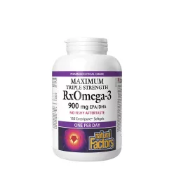   Natural Factors RxOmega-3 Maximum Triple Strength 900 mg 150 Lágykapszula