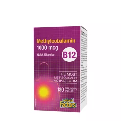 Natural Factors B12 Methylcobalamin 1,000 mcg 180 Tabletta