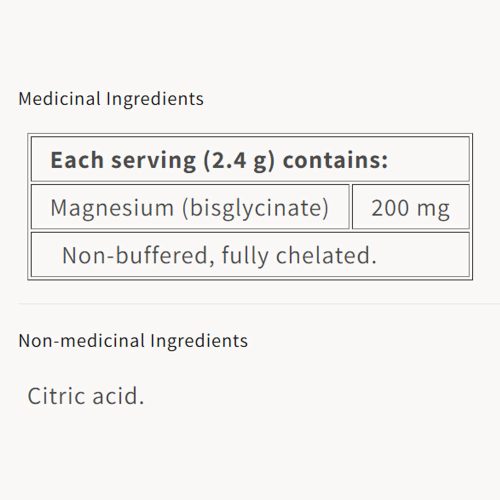 Natural Factors Magnesium Bisglycinate Pure 200 mg 145 g