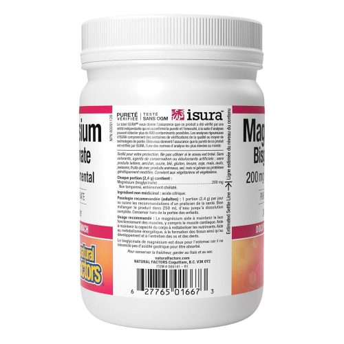 Natural Factors Magnesium Bisglycinate Pure 200 mg 290 g