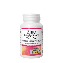 Natural Factors Cink Biszglicinát 25 mg 120 Kapszula