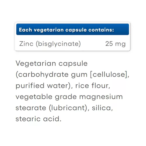 Natural Factors Cink Biszglicinát 25 mg 120 Kapszula