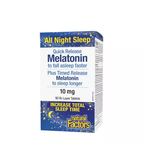 Natural Factors Melatonin Quick Release Plus Timed Release 10 mg 90 Tabletta