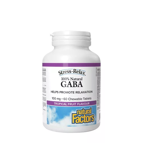 Natural Factors 100% Natural Gaba 100 mg 60 Rágótabletta