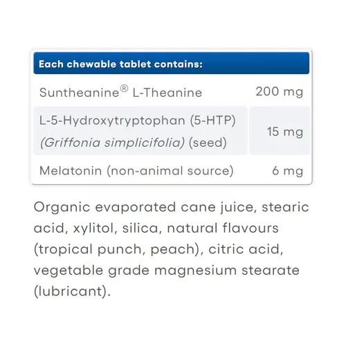 Natural Factors Tranquil Sleep Extra Strength 60 Rágótabletta