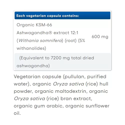 Natural Factors Ashwagandha 600 mg, Stress-Relax 30 Kapszula