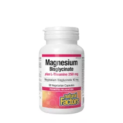   Natural Factors Magnesium Bisglycinate 100 plus L-Theanine 250 mg 90 Kapszula